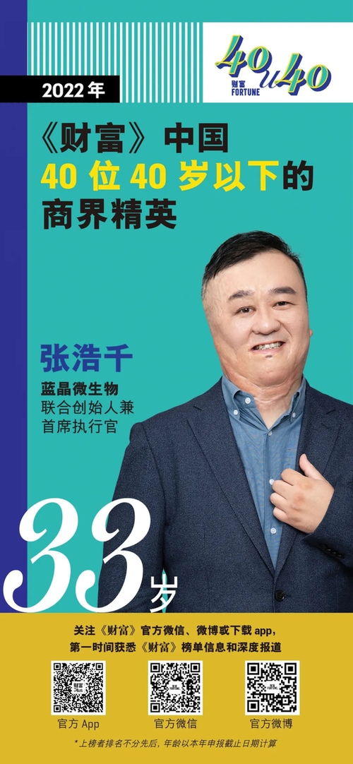 2022年 财富 中国40位40岁以下的商界精英 张一鸣入选 shein创始人上榜